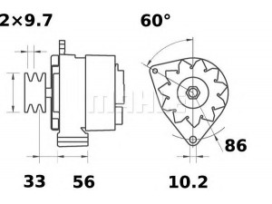MAHLE ORIGINAL MG 358 kintamosios srovės generatorius