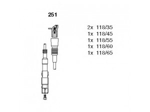 BREMI 251 uždegimo laido komplektas 
 Kibirkšties / kaitinamasis uždegimas -> Uždegimo laidai/jungtys
078 905 401