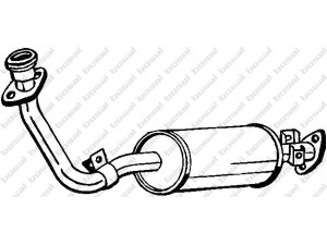 BOSAL 171-697 priekinis duslintuvas 
 Išmetimo sistema -> Duslintuvas
R201-40-300F, R201-40-300G, R235-40-300