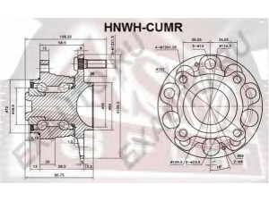 ASVA HNWH-CUMR rato stebulė 
 Ašies montavimas/vairavimo mechanizmas/ratai -> Rato stebulė/montavimas -> Rato stebulė
42200-TA0-A51