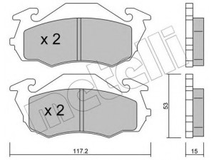 METELLI 22-0412-0 stabdžių trinkelių rinkinys, diskinis stabdys 
 Techninės priežiūros dalys -> Papildomas remontas
26290-TA070