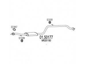 MTS 01.50177 vidurinis duslintuvas 
 Išmetimo sistema -> Duslintuvas
MR281180