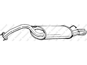 BOSAL 165-263 galinis duslintuvas 
 Išmetimo sistema -> Duslintuvas
28700-34120, 28700-34140, 28700-34220