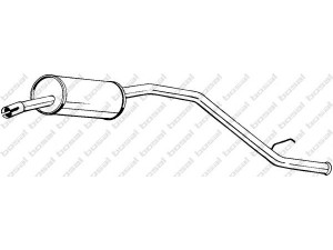 BOSAL 283-295 galinis duslintuvas 
 Išmetimo sistema -> Duslintuvas
7 570 005, 7 570 005, 7 650 774