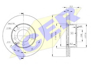 ICER 78BD6848-1 stabdžių diskas 
 Dviratė transporto priemonės -> Stabdžių sistema -> Stabdžių diskai / priedai
40206-00QAD, 77 00 314 064, 44 03 038