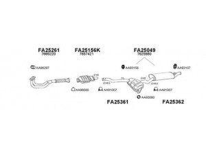 VENEPORTE 250191 išmetimo sistema 
 Išmetimo sistema -> Išmetimo sistema, visa