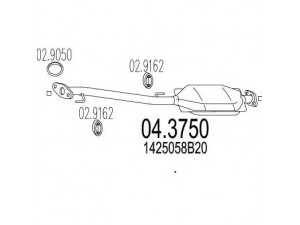 MTS 04.3750 katalizatoriaus keitiklis 
 Išmetimo sistema -> Katalizatoriaus keitiklis
1425058B20
