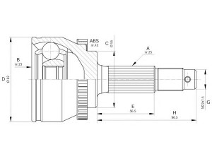 OPEN PARTS CVJ5597.10 jungčių komplektas, kardaninis velenas 
 Ratų pavara -> Sujungimai/komplektas
39211BM726