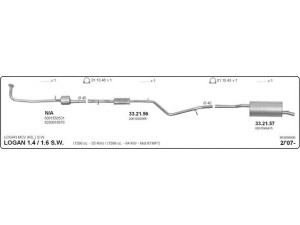 IMASAF 603000006 išmetimo sistema 
 Išmetimo sistema -> Išmetimo sistema, visa