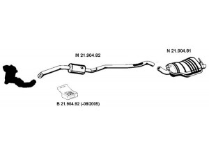 EBERSPÄCHER 212285 išmetimo sistema 
 Išmetimo sistema -> Išmetimo sistema, visa