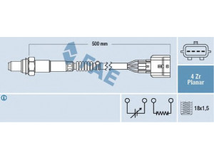 FAE 77492 lambda jutiklis 
 Išmetimo sistema -> Lambda jutiklis
226A0-AZ70A, 82 00 650 085, 82 00 650 085