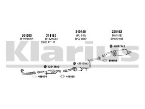 KLARIUS 570094E išmetimo sistema 
 Išmetimo sistema -> Išmetimo sistema, visa