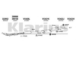 KLARIUS 960478U išmetimo sistema 
 Išmetimo sistema -> Išmetimo sistema, visa