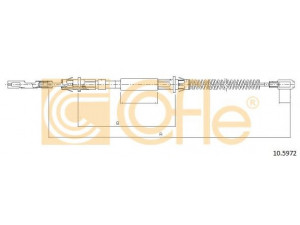 COFLE 10.5972 trosas, stovėjimo stabdys 
 Stabdžių sistema -> Valdymo svirtys/trosai
10341840, 10403284, 10408912, 522154