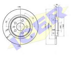 ICER 78BD4679-2 stabdžių diskas 
 Stabdžių sistema -> Diskinis stabdys -> Stabdžių diskas
4246.P4, 9 464 222 687, 9 464 222 687