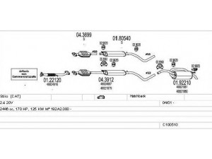 MTS C100510013227 išmetimo sistema 
 Išmetimo sistema -> Išmetimo sistema, visa