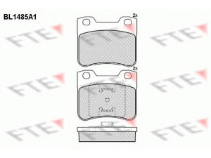 FTE BL1485A1 stabdžių trinkelių rinkinys, diskinis stabdys 
 Techninės priežiūros dalys -> Papildomas remontas
425128, 425285, 425493, 425128
