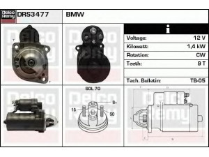 DELCO REMY DRS3477 starteris 
 Elektros įranga -> Starterio sistema -> Starteris
12411317584, 12411402990