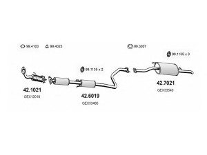 ASSO ART2196 išmetimo sistema 
 Išmetimo sistema -> Išmetimo sistema, visa