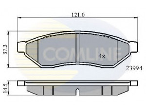 COMLINE CBP01190 stabdžių trinkelių rinkinys, diskinis stabdys 
 Techninės priežiūros dalys -> Papildomas remontas
96496763