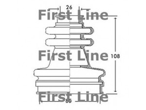 FIRST LINE FCB2649 gofruotoji membrana, kardaninis velenas 
 Ratų pavara -> Gofruotoji membrana
328772, 95653008, 328772, 95653008