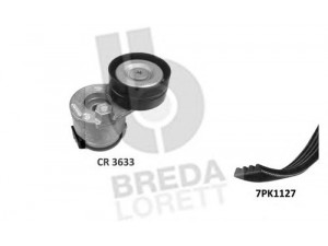 BREDA  LORETT KCA0043 V formos rumbuotas diržas, komplektas 
 Techninės priežiūros dalys -> Techninės priežiūros intervalai
77 01 477 515, 7701477515, 8200833550