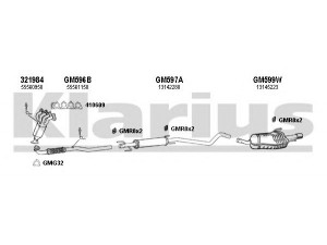 KLARIUS 391615U išmetimo sistema