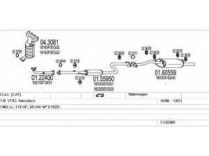 MTS C120095002718 išmetimo sistema 
 Išmetimo sistema -> Išmetimo sistema, visa