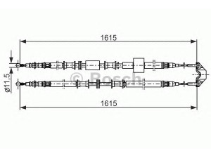 BOSCH 1 987 477 935 trosas, stovėjimo stabdys 
 Stabdžių sistema -> Valdymo svirtys/trosai
13159021, 13159021
