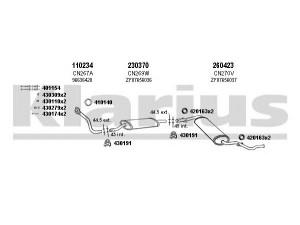 KLARIUS 180214E išmetimo sistema 
 Išmetimo sistema -> Išmetimo sistema, visa