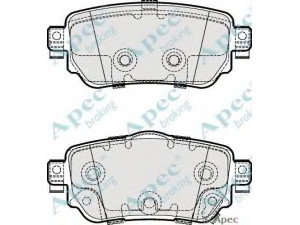 APEC braking PAD2013 stabdžių trinkelių rinkinys, diskinis stabdys
D40604EA0A