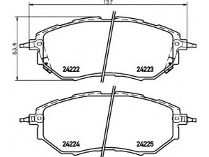 HELLA 8DB 355 012-031 stabdžių trinkelių rinkinys, diskinis stabdys 
 Techninės priežiūros dalys -> Papildomas remontas
26296XA000, 26296XA010, 26296AG000