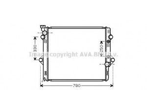AVA QUALITY COOLING TOA2478 radiatorius, variklio aušinimas 
 Aušinimo sistema -> Radiatorius/alyvos aušintuvas -> Radiatorius/dalys
1640030140, 1640030141