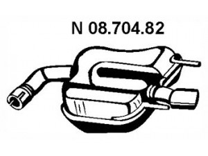 EBERSPÄCHER 08.704.82 galinis duslintuvas
16 08 616, 58 52 223