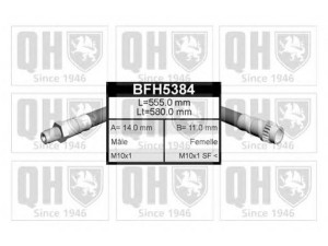 QUINTON HAZELL BFH5384 stabdžių žarnelė 
 Stabdžių sistema -> Stabdžių žarnelės
4806.97