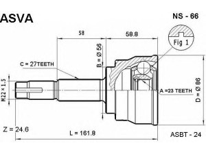 ASVA NS-66 jungčių komplektas, kardaninis velenas 
 Ratų pavara -> Sujungimai/komplektas
39100-2J201, 39100-2J206, 39100-2J211