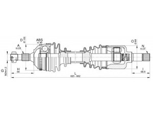 OPEN PARTS DRS6335.00 kardaninis velenas 
 Ratų pavara -> Kardaninis velenas
32725P, 32726P