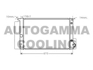 AUTOGAMMA 105180 radiatorius, variklio aušinimas 
 Aušinimo sistema -> Radiatorius/alyvos aušintuvas -> Radiatorius/dalys
1640022200