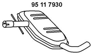 EBERSPÄCHER 95 11 7930 vidurinis duslintuvas 
 Išmetimo sistema -> Duslintuvas
3A0.253.409 A