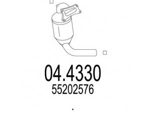 MTS 04.4330 katalizatoriaus keitiklis 
 Išmetimo sistema -> Katalizatoriaus keitiklis
55202576