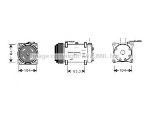 AVA QUALITY COOLING RTK242 kompresorius, oro kondicionierius 
 Oro kondicionavimas -> Kompresorius/dalys
7700861150B