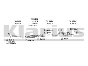 KLARIUS 390363U išmetimo sistema 
 Išmetimo sistema -> Išmetimo sistema, visa