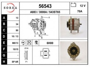 EAI 56543 kintamosios srovės generatorius
2310054A02, 2310056C00, LR170404B