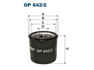FILTRON OP642/2 alyvos filtras 
 Filtrai -> Alyvos filtras
MD134953, 1520800QAG, 7700112686