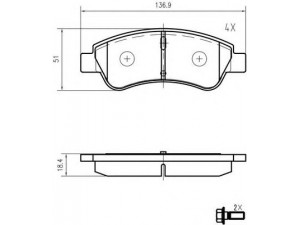 VEMA K600800 stabdžių trinkelių rinkinys, diskinis stabdys 
 Techninės priežiūros dalys -> Papildomas remontas
425218, 425221, 425238, 425239