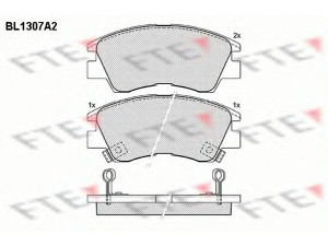 FTE BL1307A2 stabdžių trinkelių rinkinys, diskinis stabdys 
 Techninės priežiūros dalys -> Papildomas remontas
MB 500 812, MB 500 813, MB 500 814