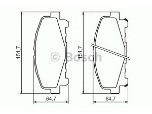 BOSCH 0 986 494 382 stabdžių trinkelių rinkinys, diskinis stabdys 
 Techninės priežiūros dalys -> Papildomas remontas
45022-TL0-G50, 45022-TL0-G51