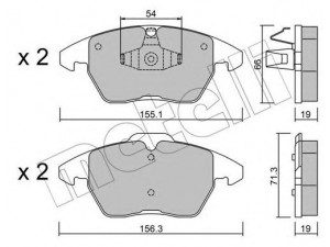 METELLI 22-0548-1 stabdžių trinkelių rinkinys, diskinis stabdys 
 Techninės priežiūros dalys -> Papildomas remontas
4253.23, 4253.44, 4252.60, 4253.43