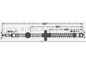 BORG & BECK BBH7847 stabdžių žarnelė 
 Stabdžių sistema -> Stabdžių žarnelės
4806.K3
