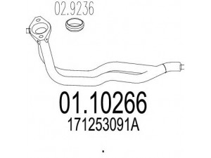 MTS 01.10266 išleidimo kolektorius 
 Išmetimo sistema -> Išmetimo vamzdžiai
171253091A